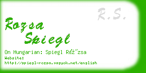 rozsa spiegl business card